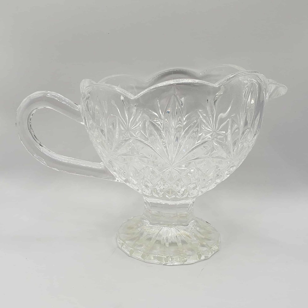 Shannon Crystal Designs of Ireland Gravy Boat Sauceboat Vintage Grannycore 4.5"